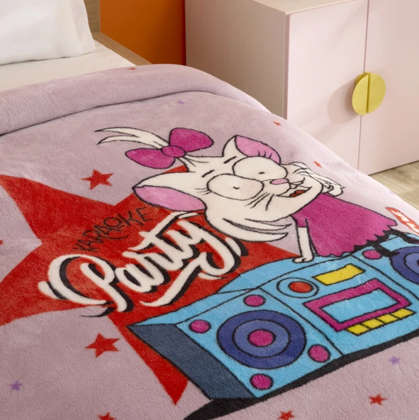 Karaca Home X Kral Şakir Canan Karaoke Party Tek Kişilik Battaniye - Resim 7