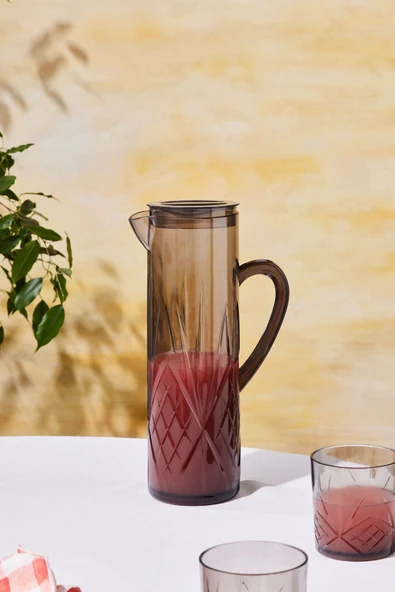 Foret Akrilik Kırılmaz 5 Parça Sürahi Seti Antrasit 1,5 lt - 3