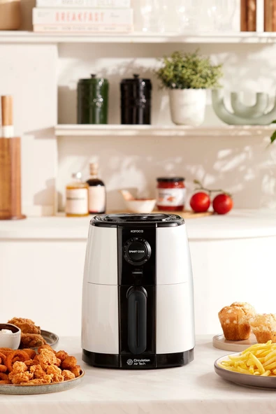 Smart Cook 60 Dakikaya Kadar Zaman Ayarlı Compact Airfryer Krem 2 Kişilik - 9