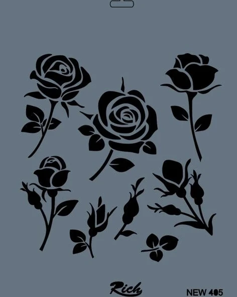 Supertrend Stencil Boyama Şablonu 25x35 cm. NEW-405 ürün görseli 1