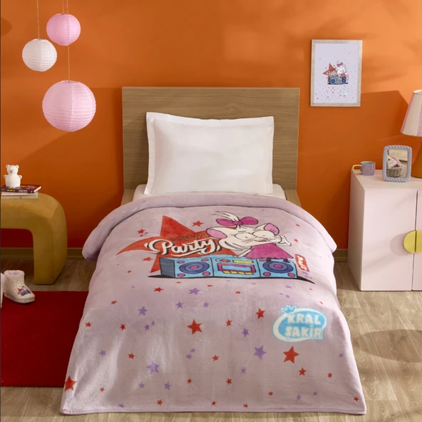 Karaca Home X Kral Şakir Canan Karaoke Party Tek Kişilik Battaniye - Resim 5