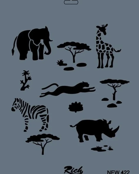 Supertrend Stencil Boyama Şablonu 25x35 cm. NEW-422 ürün görseli 1