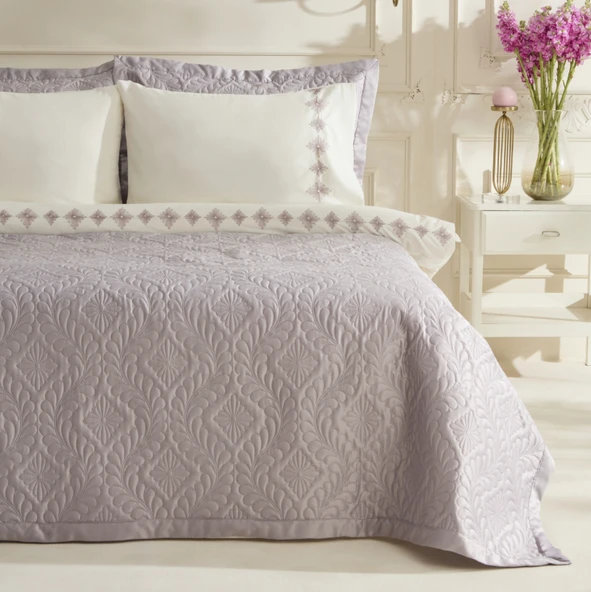 Karaca Home Glory Çift Kişilik %100 Pamuk 7 Parça Düet Set Pembe - Resim 2