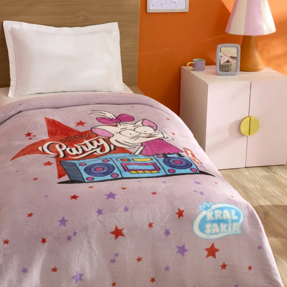 Karaca Home X Kral Şakir Canan Karaoke Party Tek Kişilik Battaniye - Resim 6