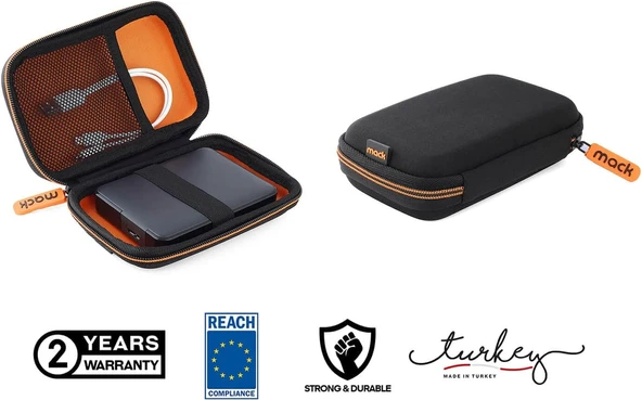 Mack MCC-4008 2.5 Hard Disk Kılıfı Siyah Turuncu - 6