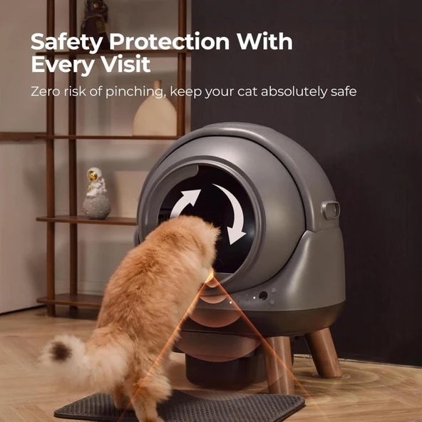 Els Pet Otomatik Koku Kontrollü Akıllı Kedi Tuvaleti 65 Lt - 4