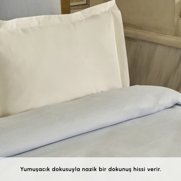 Karaca Home Alya Fistolu Bambu Çift Kişilik Pike Mavi - Resim 7