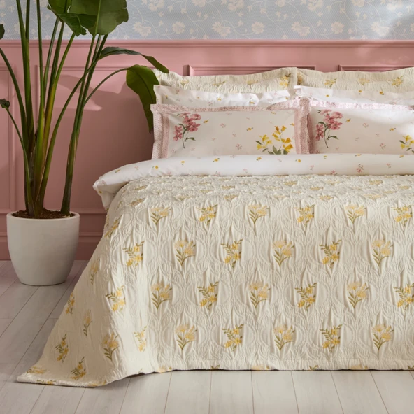 Karaca Home Melina Çift Kişilik Yatak Örtüsü Takımı Multicolor - Resim 8