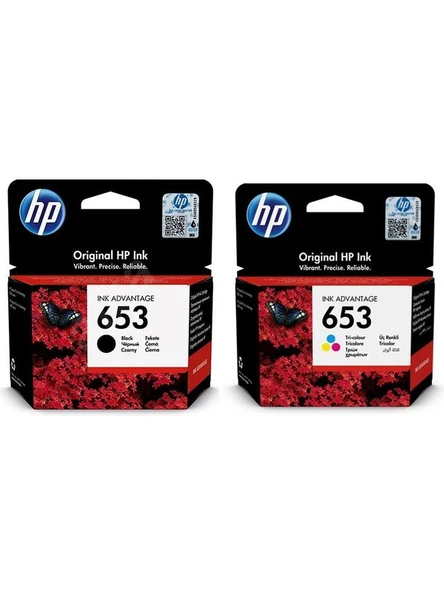 HP 653 Renkli ve Siyah 2 Li Set Kartuş ürün görseli 1