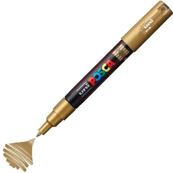 Supertrend Posca PC-1M Boyama Markörü 0.7 mm. METALİK ALTIN ürün görseli