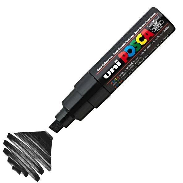 Supertrend Posca PC-8K Boyama Markörü 8 mm. Kesik Uç SİYAH ürün görseli