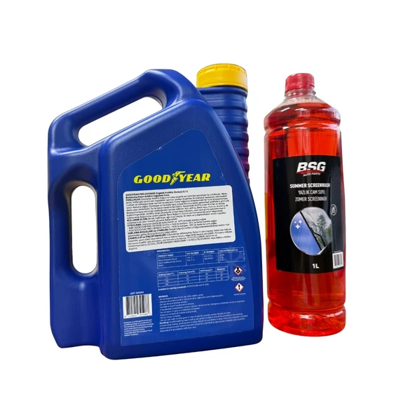 Kırmızı Organik Antifriz Pro Defense -56 Derece 3 Litre ve Konsantre Cam Suyu 1 Litre Takım Seti ürün görseli 1