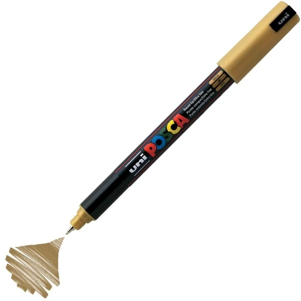 Supertrend Posca PC-1MR Boyama Markörü 0.7 mm. METALİK ALTIN ürün görseli