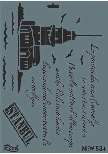 Supertrend Stencil Boyama Şablonu 25x35 cm. NEW-534 ürün görseli 1