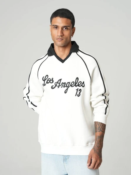 Polo Yaka Los Angeles 13 Oversize Sweatshirt