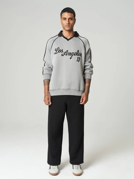 Polo Yaka Los Angeles 13 Oversize Sweatshirt - 3