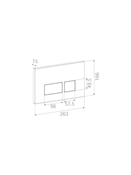 Turkuaz Ova Gömme Rezervuar 3'lü Set Kumanda Paneli+Stop Valf - 4