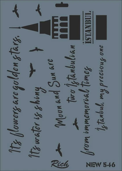 Supertrend Stencil Boyama Şablonu 25x35 cm. NEW-546 ürün görseli