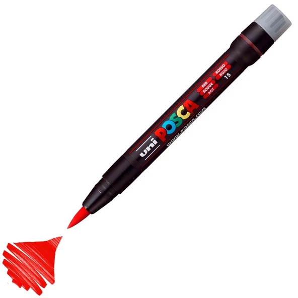 Supertrend Posca PCF-350 Boyama Markörü 1-10 mm. Fırça Uç KIRMIZI ürün görseli