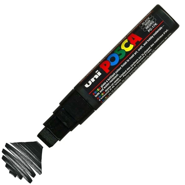 Supertrend Posca PC-17K Boyama Markörü 15 mm. Kesik Uç SİYAH ürün görseli