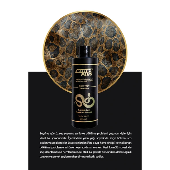 Softto Plus Dökülme Önleyici Yılan Yağlı Şampuan 400 Ml - Resim 3
