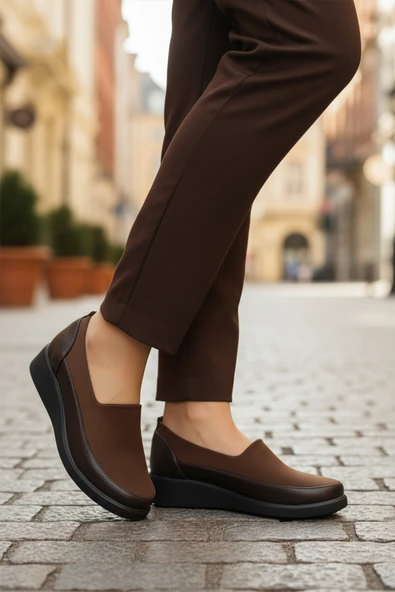 Ayakmod Kahve Floter Tekstil Kadın Casual Ayakkabı 651586 Z - 3