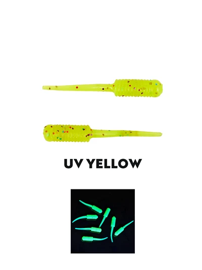 Fujin Baby FRY 2cm LRF Silikon Yem  Pearl White Glow - Resim 5