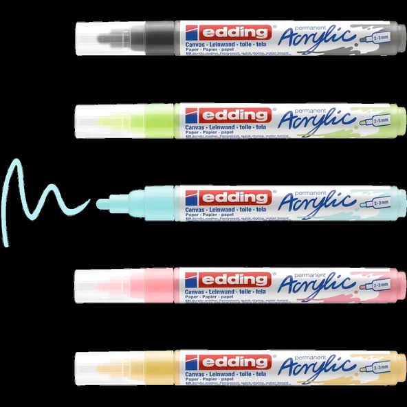 Supertrend 5100 Akrilik Boyama Markörü Seti 2-3 mm 5 RENK SET PASTEL ürün görseli
