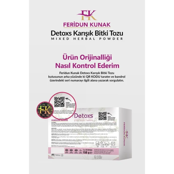 Feridun Kunak Karışık Bitki Detoxs Çayı 30 Adet - Resim 2