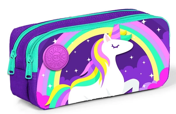 Coral High Kids İki Bölmeli Unicorn Desenli Kalemlik - Kız