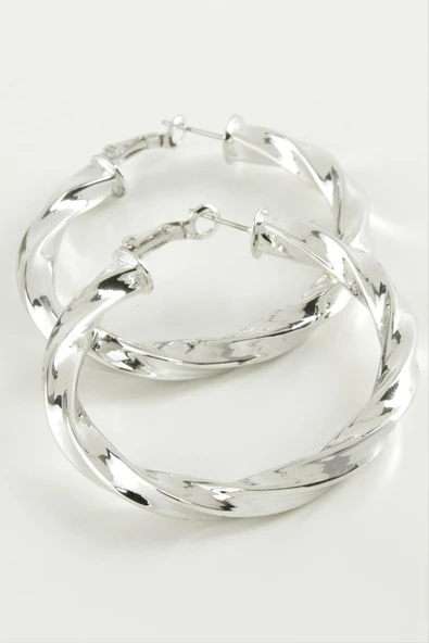 Burgulu Halka Küpe 6 cm ürün görseli