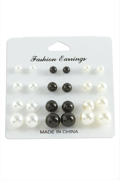 Kartlı İnci Küpe 24 Adet - Resim 2