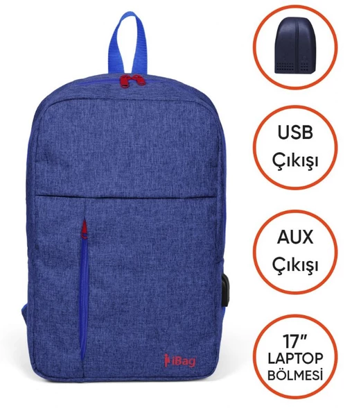 İbag 17 Kırçıllı Lavanta Laptop Sırt Çantası