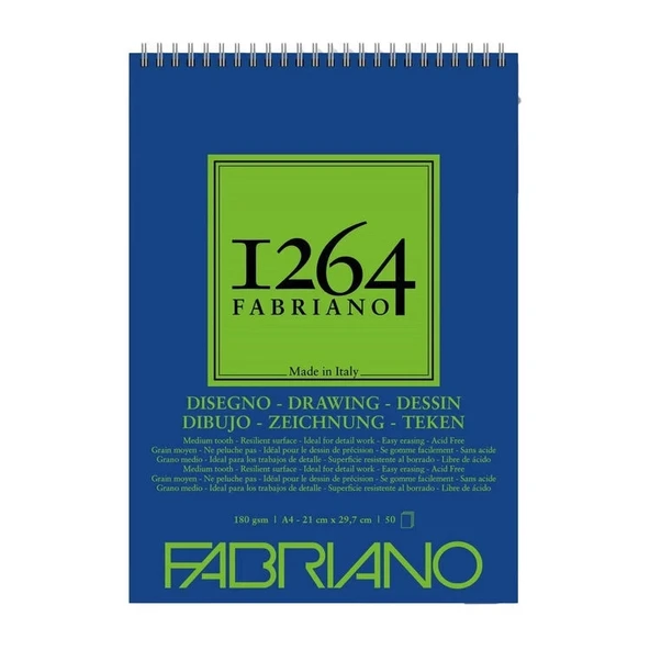 Supertrend 1264 Drawing Paper Üstten Spiralli Eskiz Çizim Defteri 180 gr. A4 50 yaprak ürün görseli