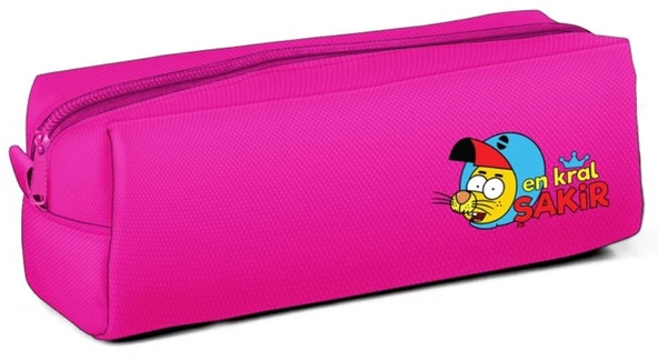 Kral Şakir Tek Bölmeli Pembe Kalem Çantası - Kız
