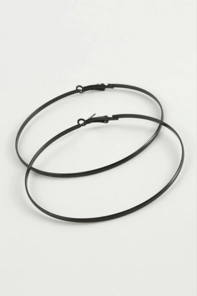 Düz Metal Halka Küpe 8-9-10 cm - Resim 3