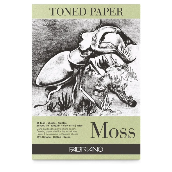 Supertrend Toned Paper Moss Eskiz Çizim Defteri Yosun Rengi 120 gr. A4 50 yaprak ürün görseli