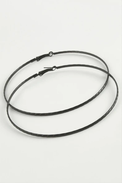 Zincir Desenli Metal Halka Küpe 8-9-10 cm ürün görseli