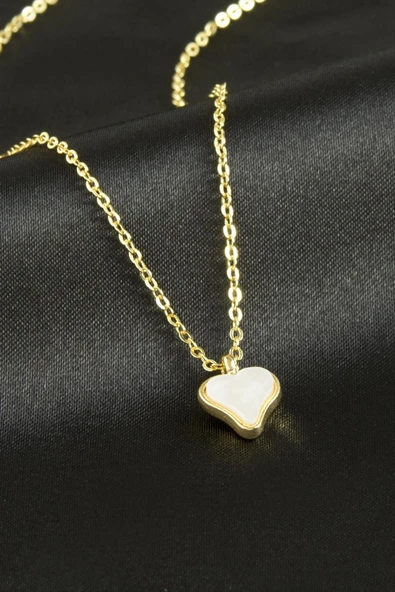 Kalp Polyester Kolye - Resim 3