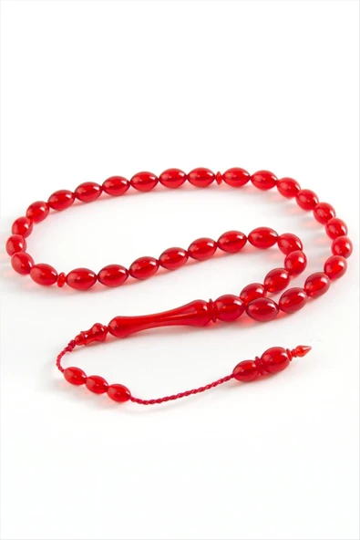 Zeytin Şekilli Plastik Tesbih 8*11 mm - Resim 3