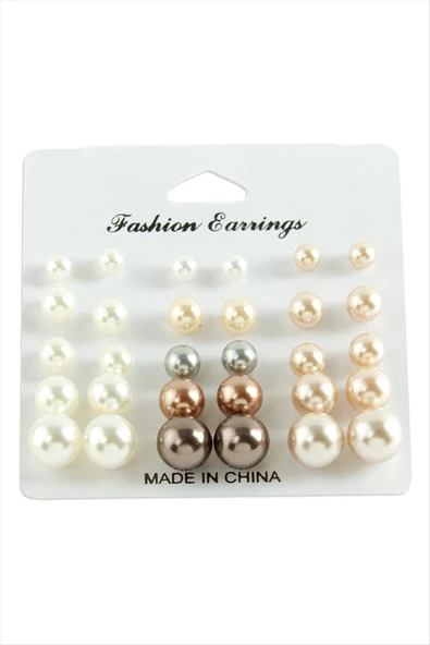 Kartlı İnci Küpe 30 Adet ürün görseli 1