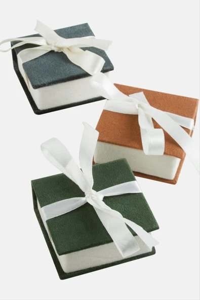 Karışık Süet Lüx Set Kolye Kutusu - Resim 3