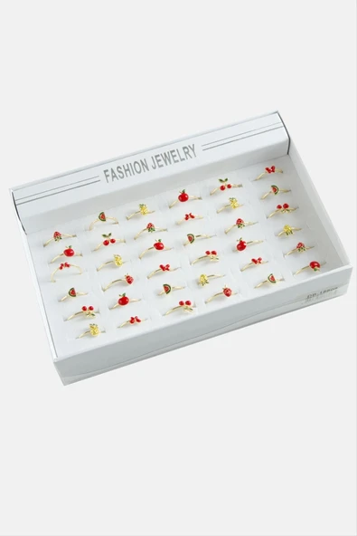 Meyveli Karışık Lüks Eklem Yüzük 1 Adet - Resim 3