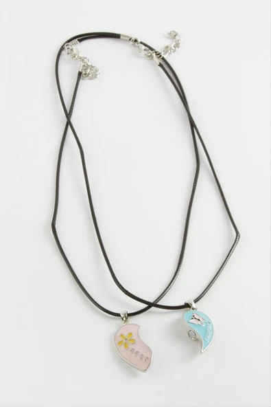 Kalp Arkadaşlık Kolyesi (Çift Kolye) ürün görseli 1