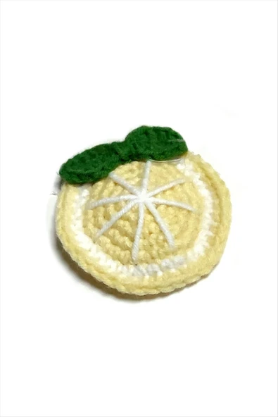 El Yapımı Limon İşlemeli Örgülü Çıtçıtlı Toka ürün görseli