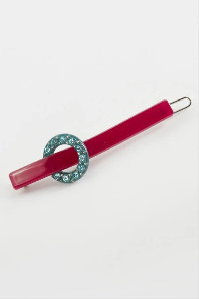 Yuvarlak Taşlı Pens Toka - 2