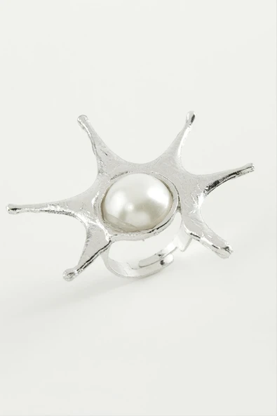 Güneş İnci Metal Yüzük - Resim 2