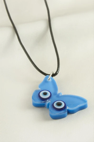 Kelebek Epoksi Kolye - Resim 3