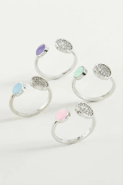 Yuvarlak Taşlı Mineli Eklem Yüzük ürün görseli