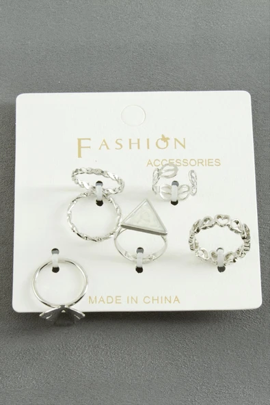 5 Adet Karışık Lüks Eklem Yüzük - Resim 3